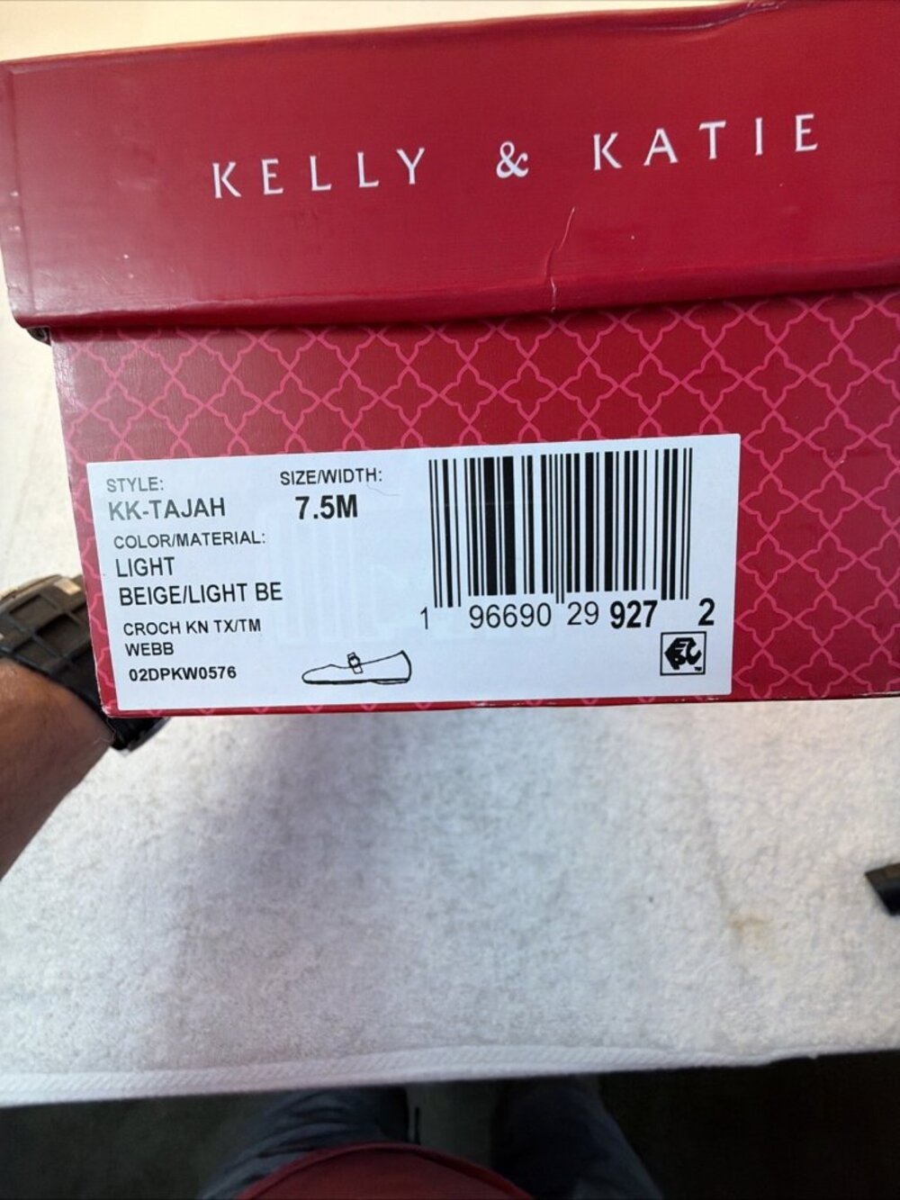 Kelly & Katie TAJAH Size 6M Light Beige Mary Jane Flat Knit Women Sz 7.5 NEW - Picture 8 of 8